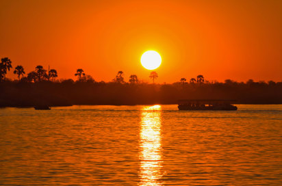 Zambezi Floden Sejltur Solnedgang