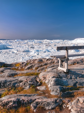 ilulissat_sermermiut bopladsen_baenk med udsigt