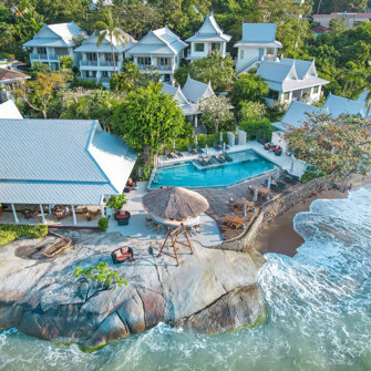 Aerial Beach Pool