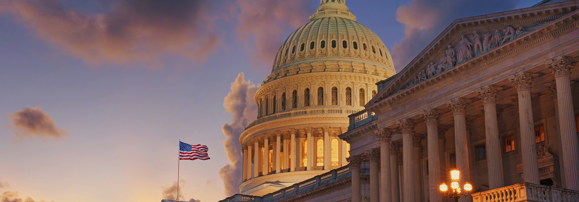 Usa Washington Capitol Evening