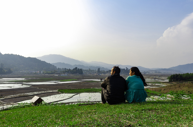 India Ziro Valley Couple Field