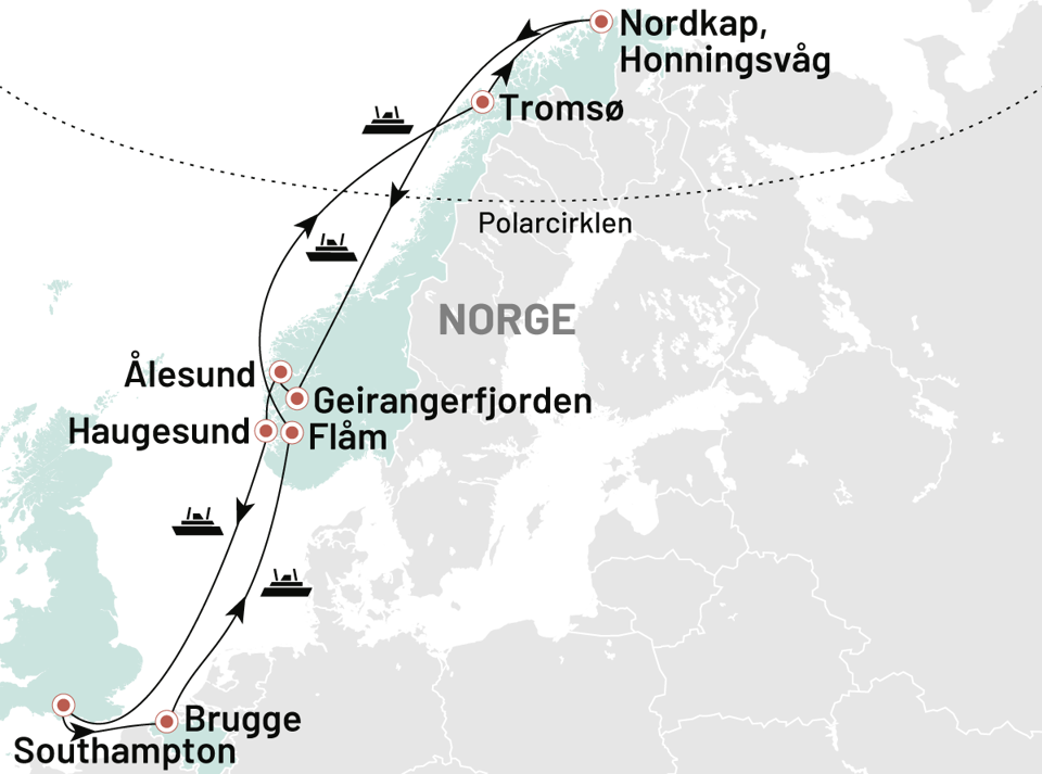 Krydstogter Langs Norges Kyst Til Nordkap Juli2025