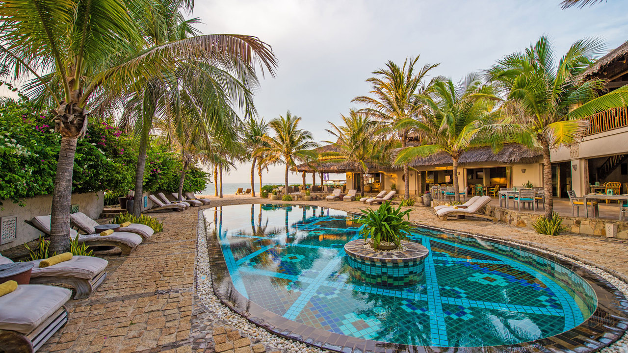 Pool Area Golden Hour