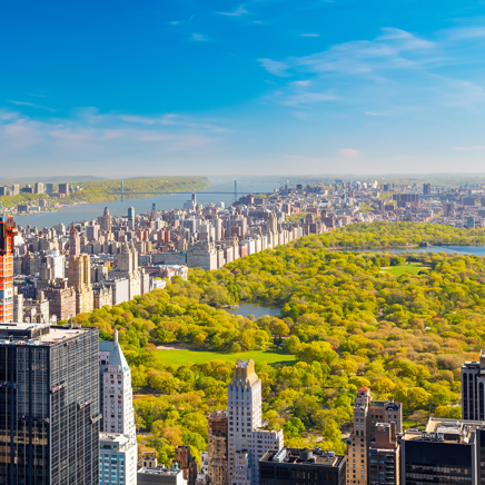 Udsigt til Central Park i New York