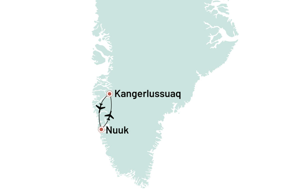 Groenland vinter Kangerlussuaq Nuuk