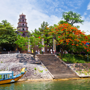 Hué og Thien Mu Pagoda