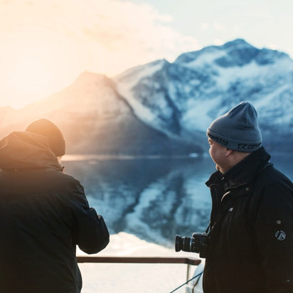 Enjoying A Sunrise In Nuuk Icefjord