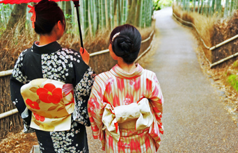 Kyoto Arashiyama bambusskov