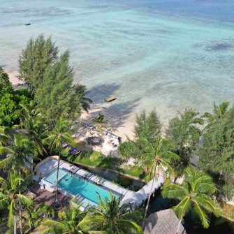 Aerial Pool Beach