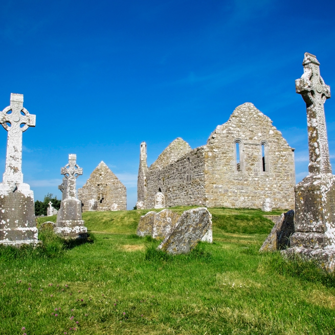 Clonmacnoise Cathedral Monastery Ruins