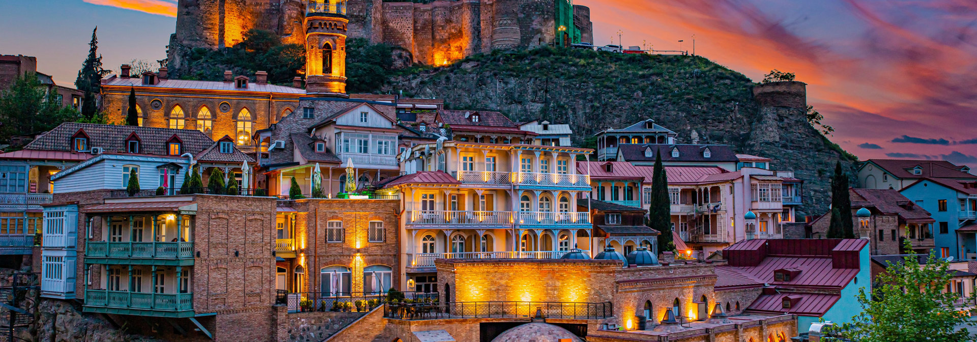 Tbilisi Gamle By Aften