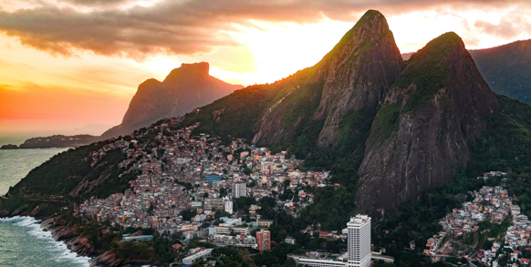 Vidigal Favela Solnedgang